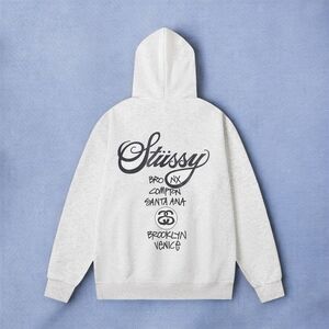 Stussy Gray Men's Hoodie Sweater